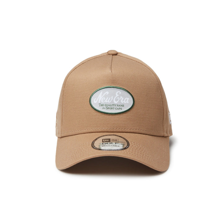 9FORTY A-Frame Golf Stretch Cotton Washable Oval Logo Khaki Snapback