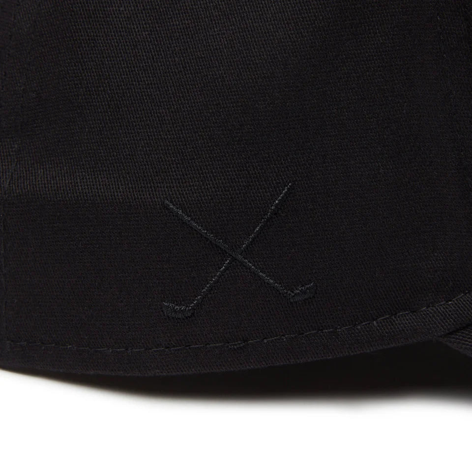 9FORTY A-Frame Golf Stretch Cotton Washable Oval Logo Black Snapback