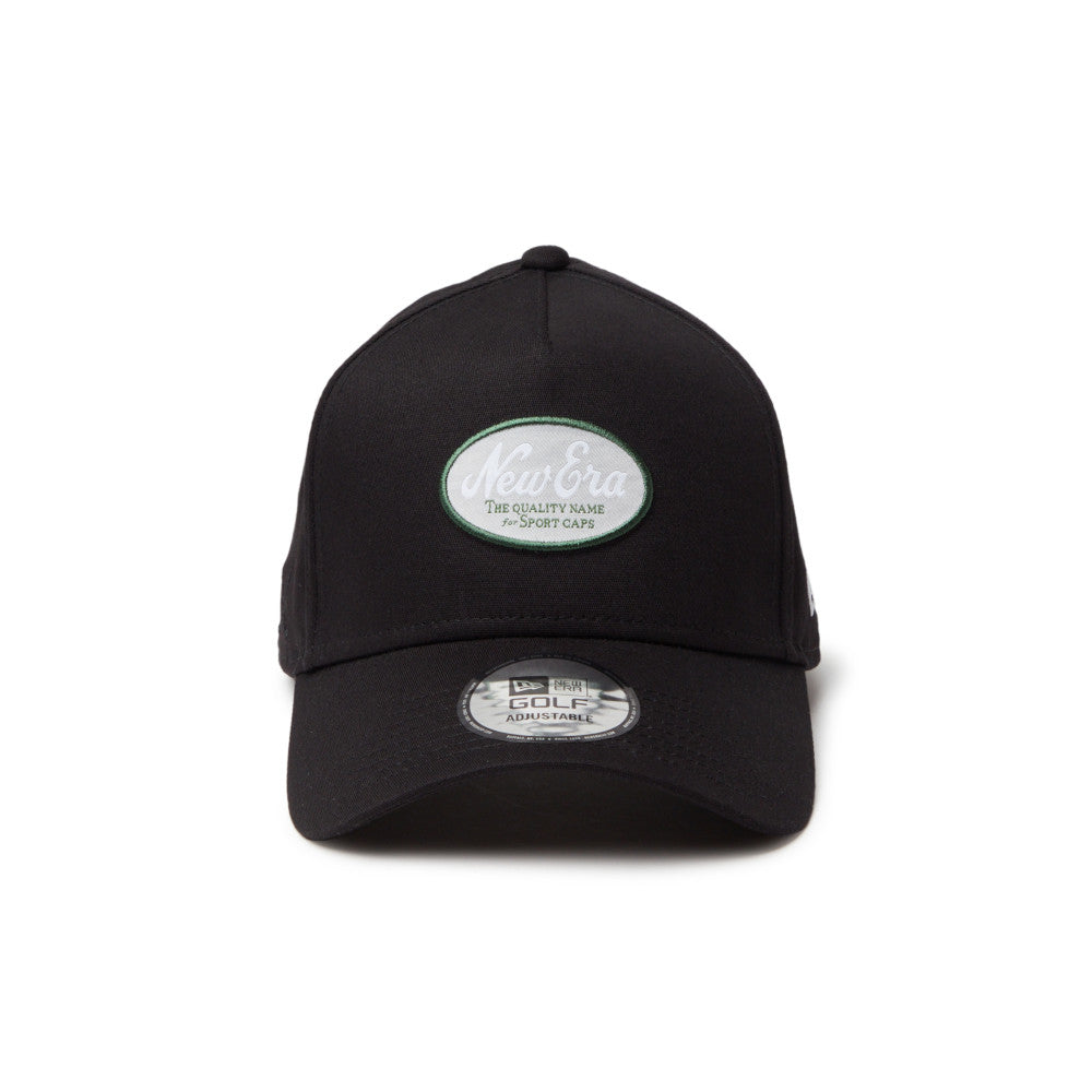 9FORTY A-Frame Golf Stretch Cotton Washable Oval Logo Black Snapback