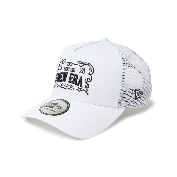 9FORTY A-Frame Trucker Frame Logo White Snapback