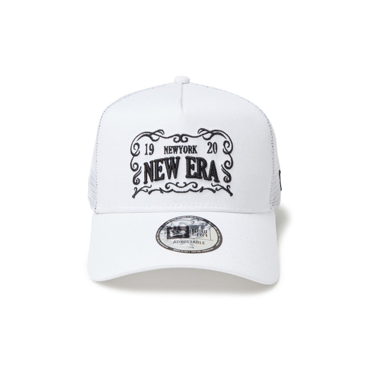 9FORTY A-Frame Trucker Frame Logo White Snapback