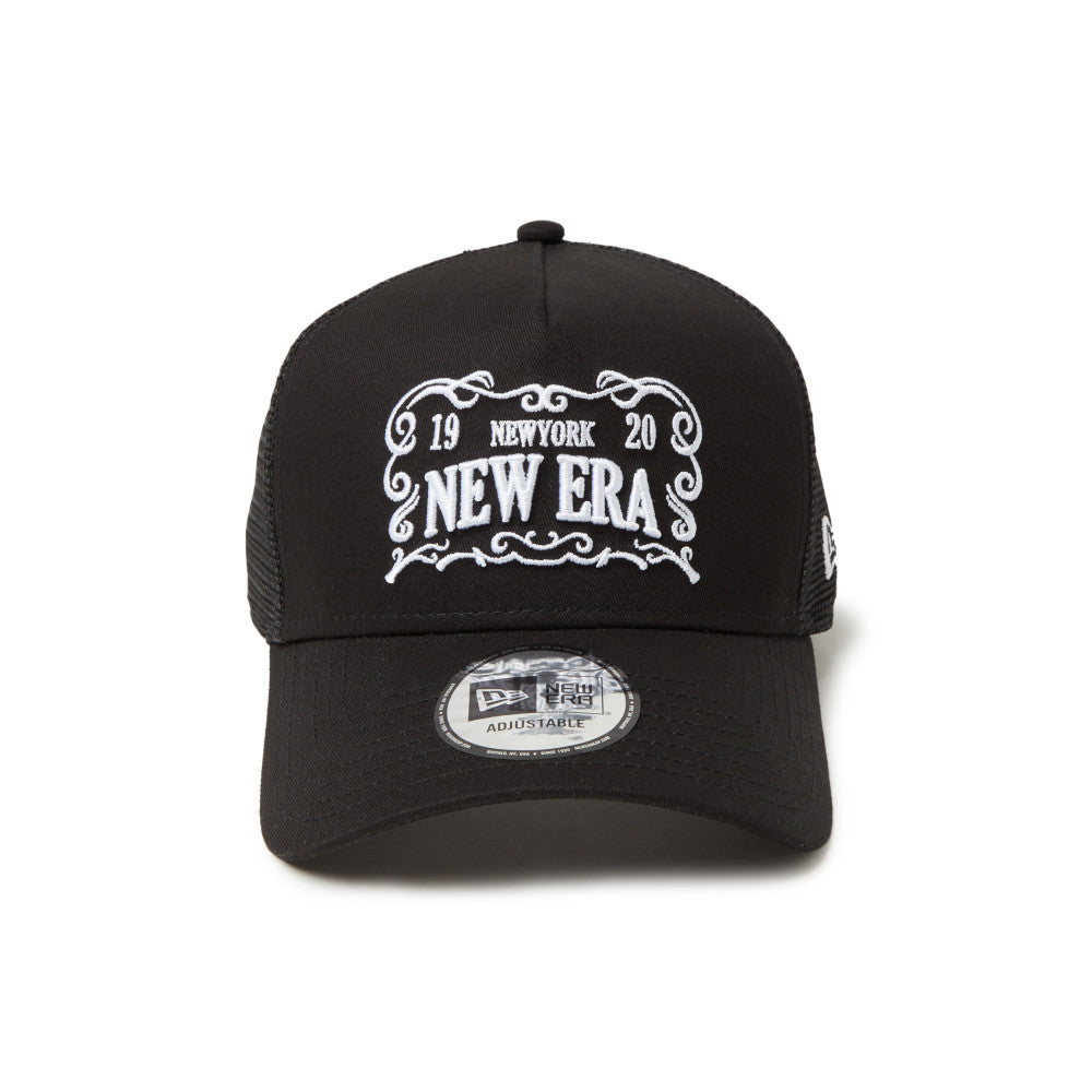 9FORTY A-Frame Trucker Frame Logo Black Snapback