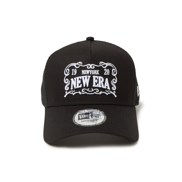 9FORTY A-Frame Trucker Frame Logo Black Snapback