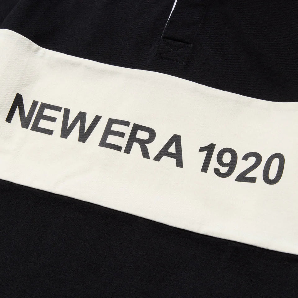 New Era 1920 Black Oversized Short Sleeves Rugby Shirt