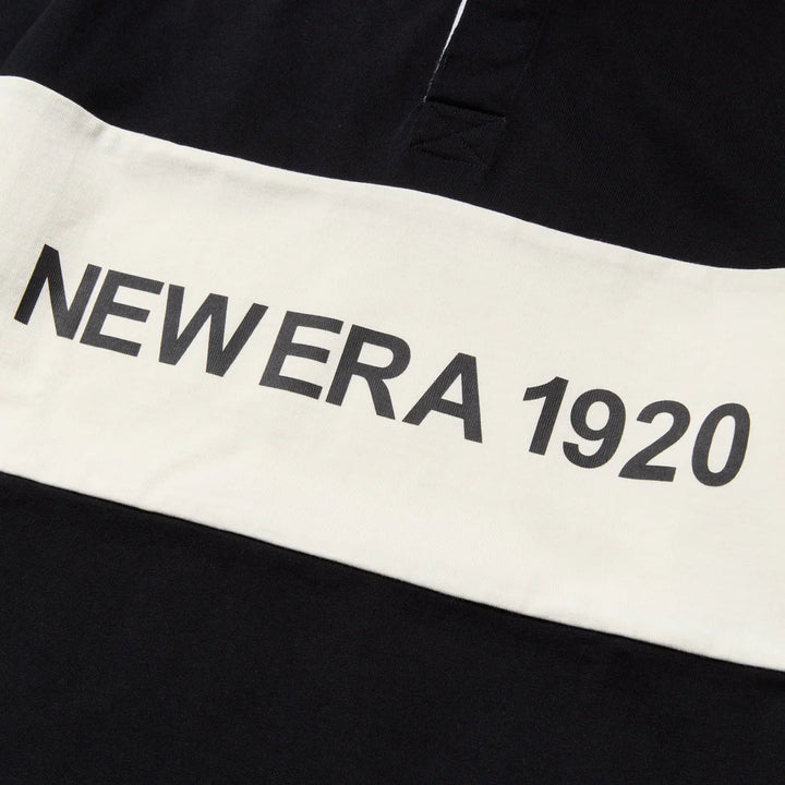 New Era 1920 Black Oversized Short Sleeves Rugby Shirt