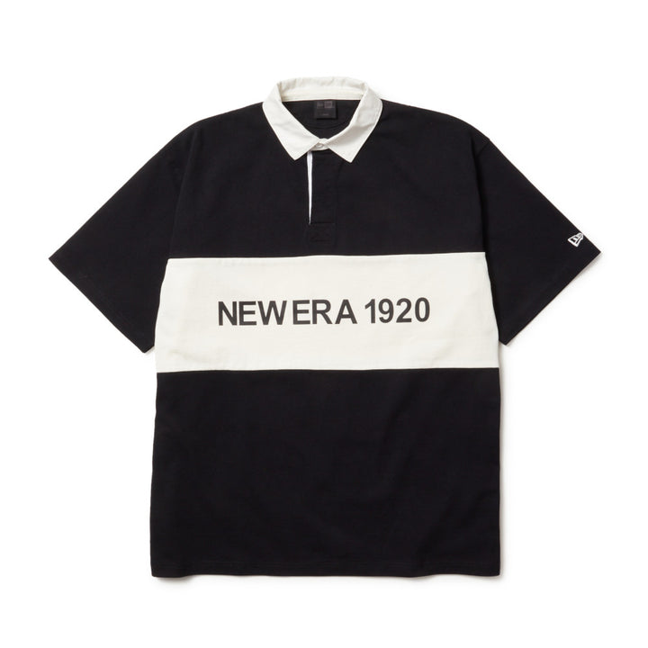 New Era 1920 Black Oversized Short Sleeves Rugby Shirt