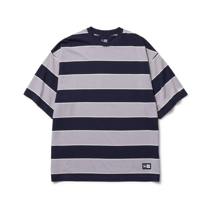 New Era Multi Border Navy Oversized Short Sleeves T-Shirt