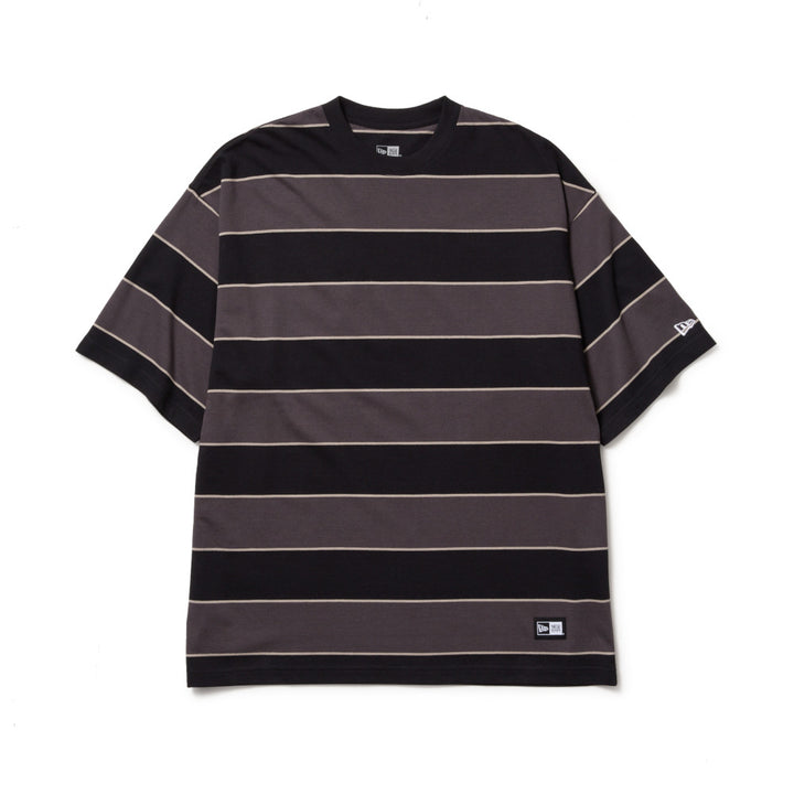 New Era Multi Border Black Oversized Short Sleeves T-Shirt