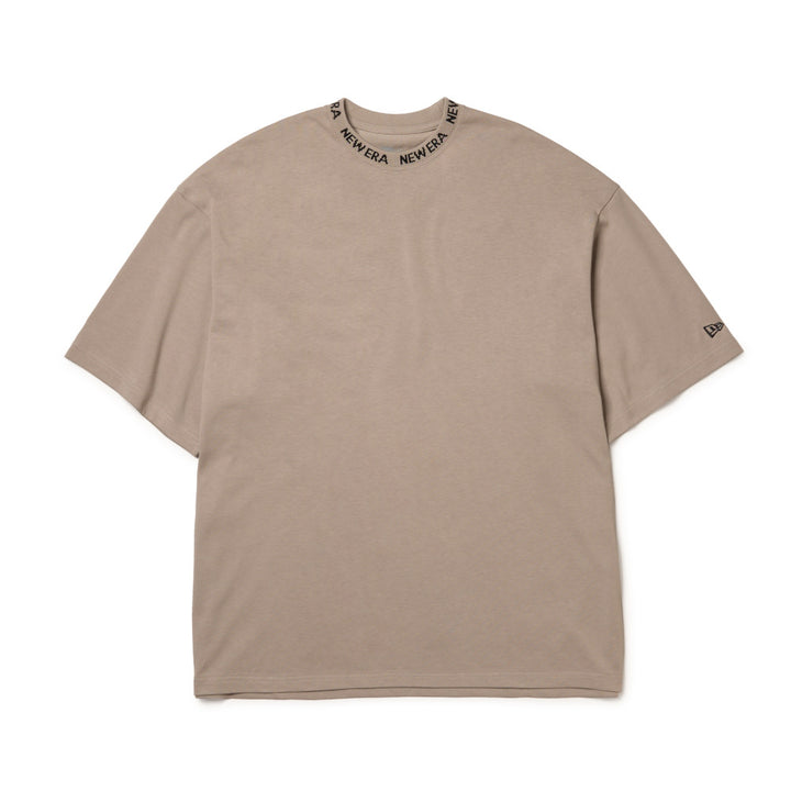 New Era Collar Logo Rose Grey Oversized Short Sleeves T-Shirt