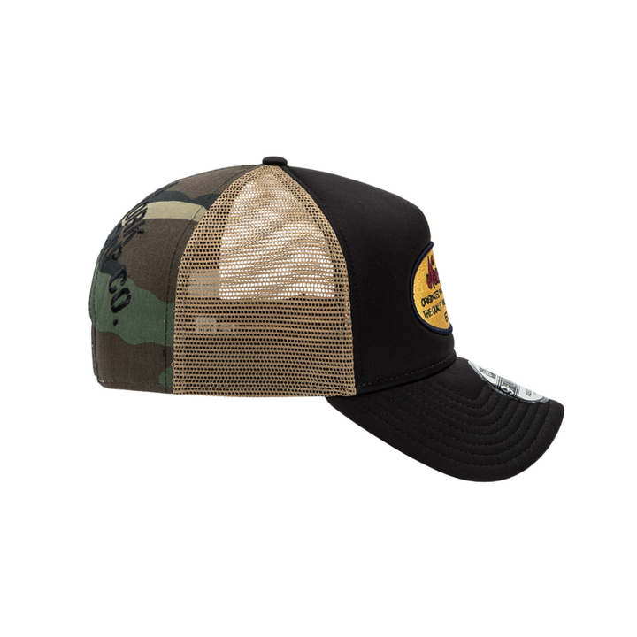9FORTY A-Frame Trucker Originators Camel Black Snapback