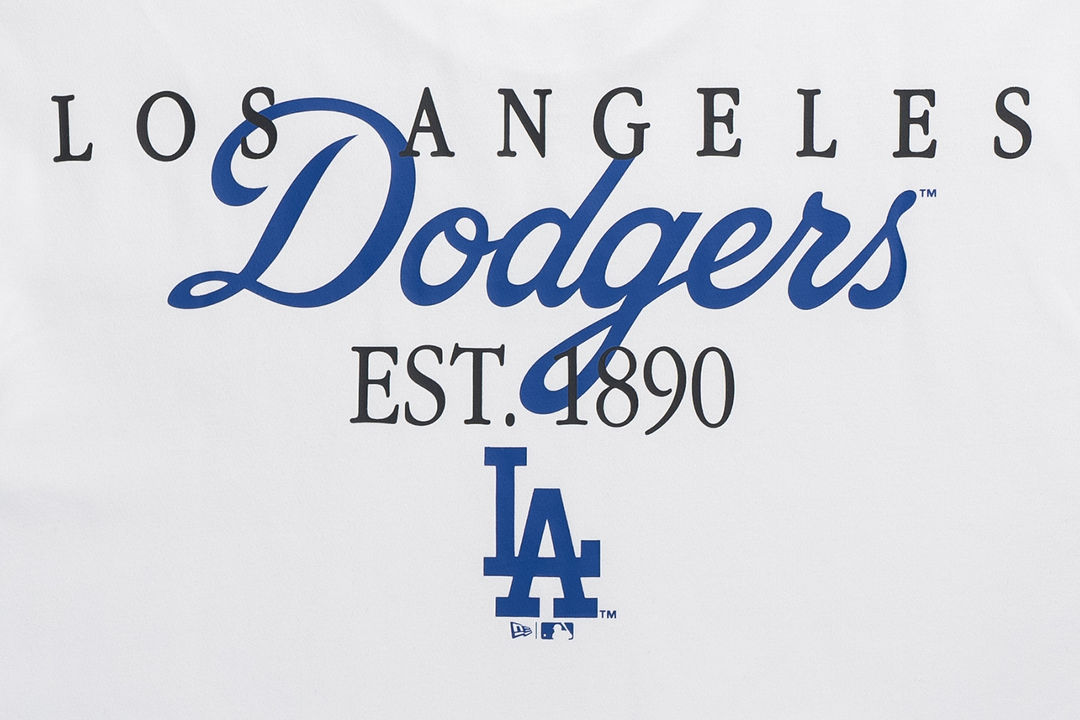 Los Angeles Dodgers MLB Script White Short Sleeve Tee – New