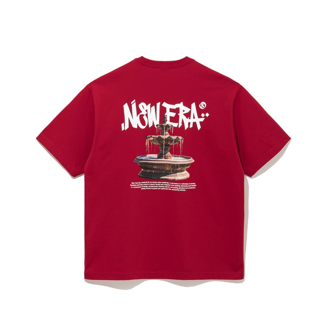 New Era Water Fountain Red Short Sleeve T-Shirt