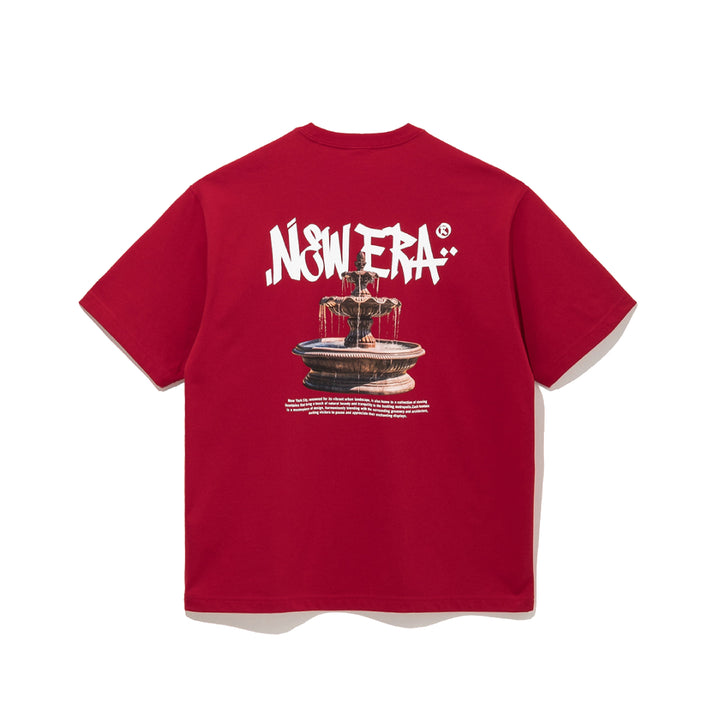 New Era Water Fountain Red Short Sleeve T-Shirt
