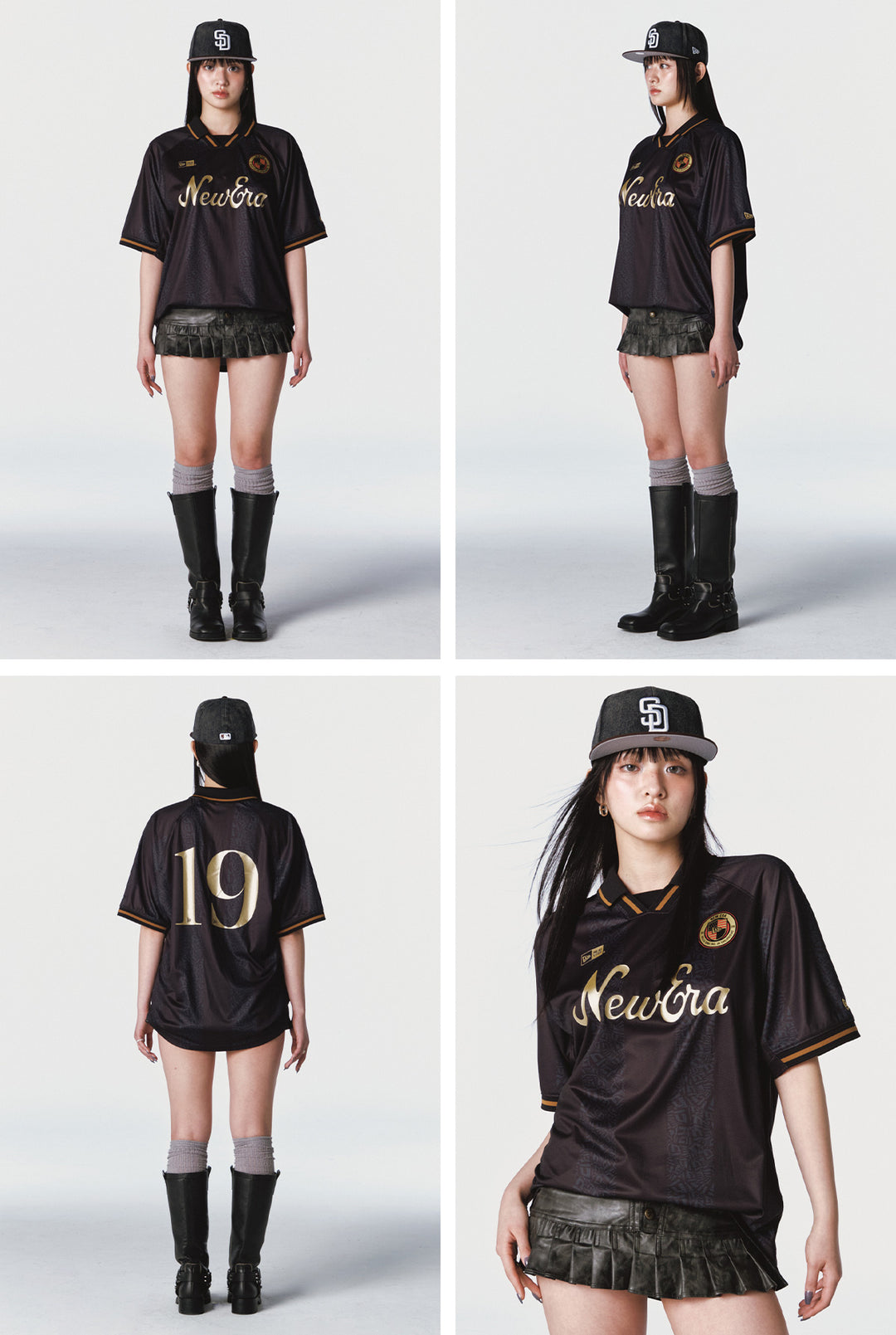 New Era Black Korea Football Jersey