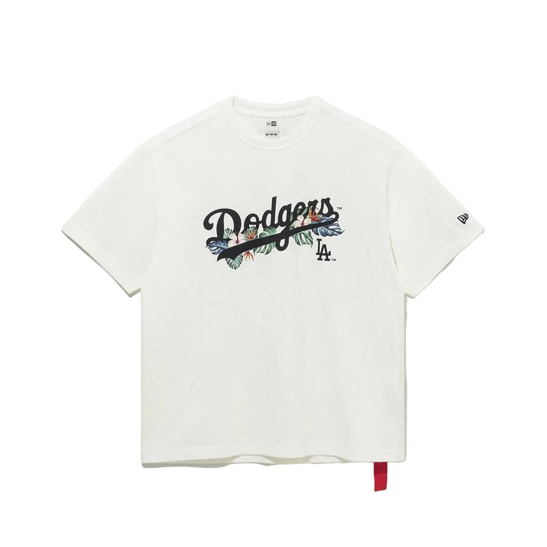 Los Angeles Dodgers Flower Script White Short Sleeves T-Shirt