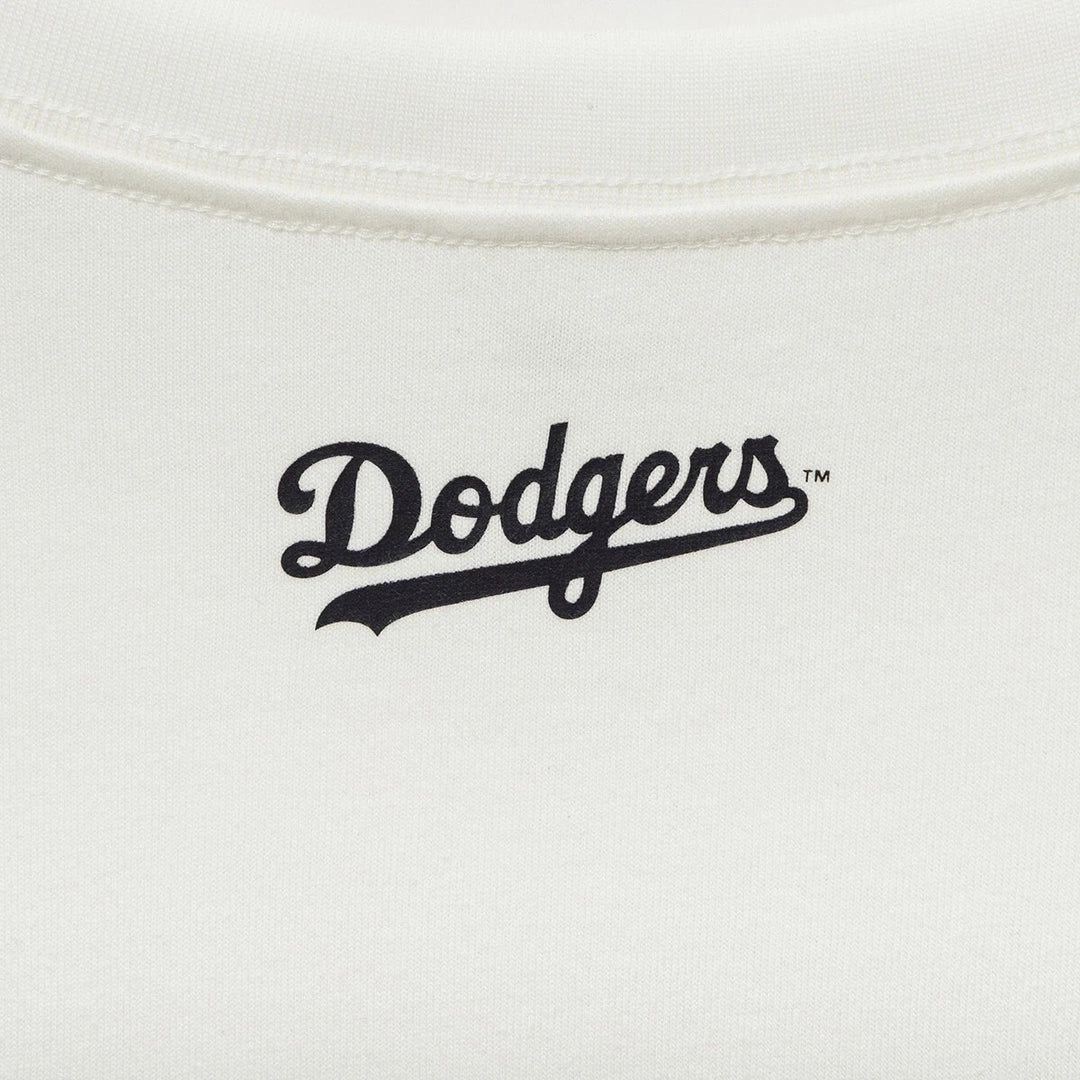 Los Angeles Dodgers Flower Script White Short Sleeves T-Shirt