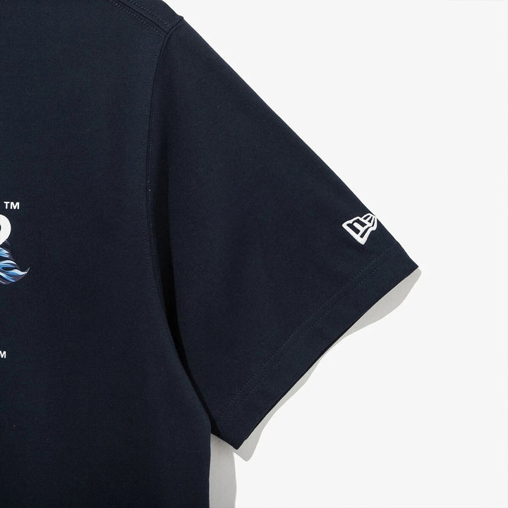 Los Angeles Dodgers Flower Script Navy Short Sleeves T-Shirt