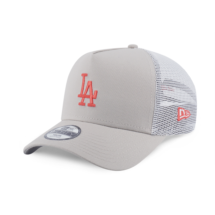 9FORTY Kids A-Frame Trucker Los Angeles Dodgers Color Era Stone Adjustable