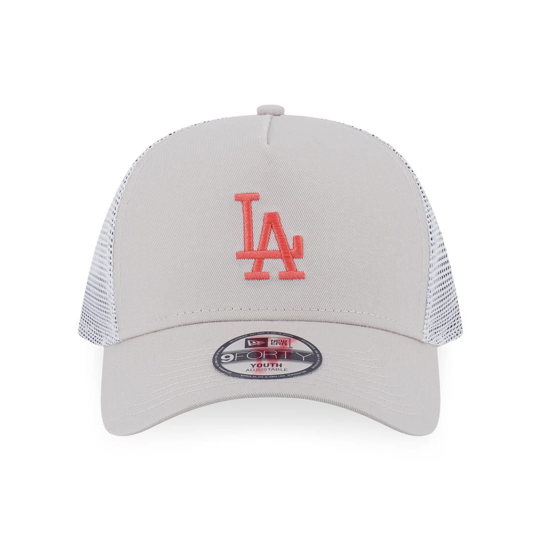 9FORTY Kids A-Frame Trucker Los Angeles Dodgers Color Era Stone Adjustable