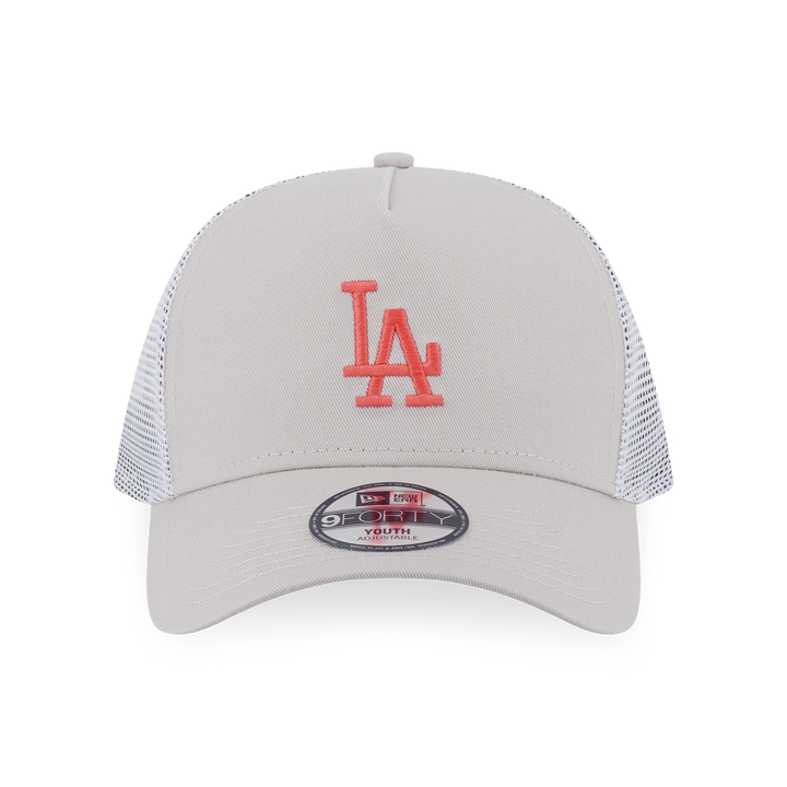 9FORTY Kids A-Frame Trucker Los Angeles Dodgers Color Era Stone Adjustable