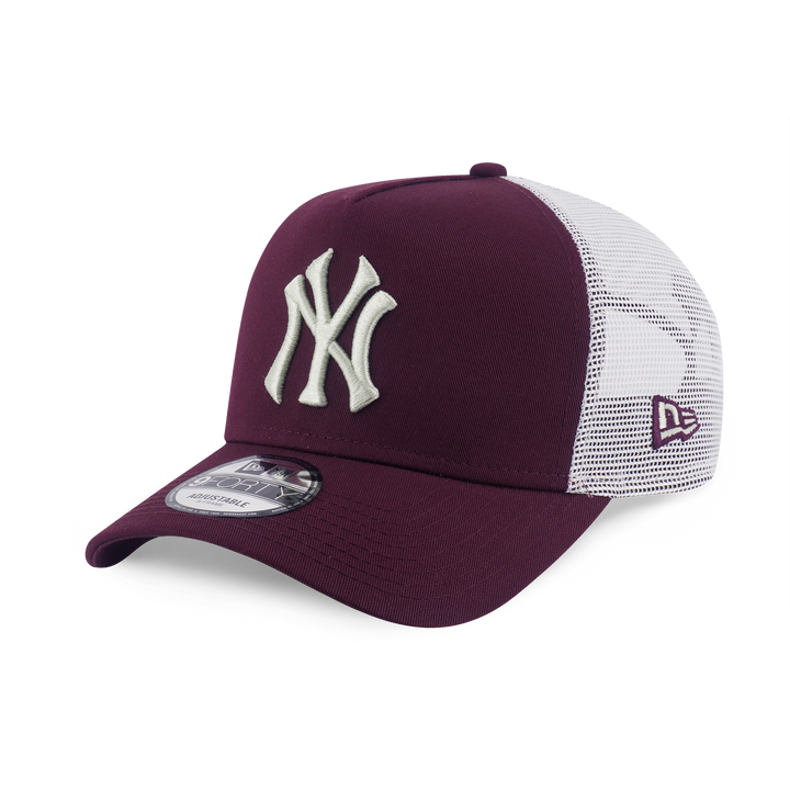9FORTY A-Frame Trucker New York Yankees Color Era Maroon Snapback