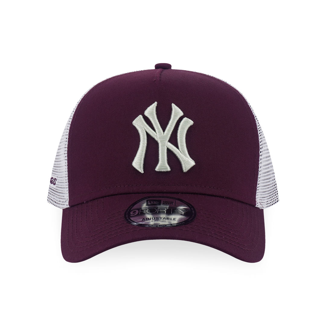 9FORTY A-Frame Trucker New York Yankees Color Era Maroon Snapback