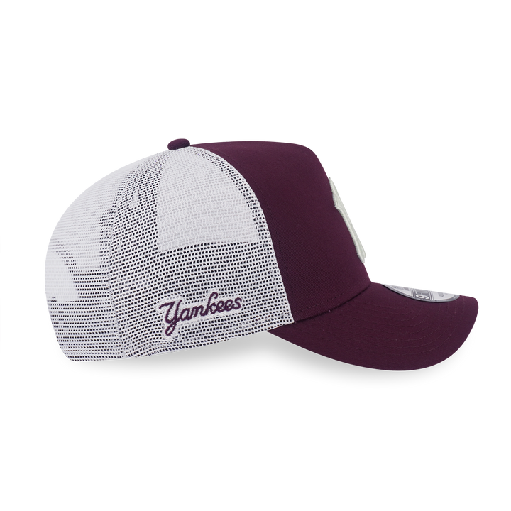9FORTY A-Frame Trucker New York Yankees Color Era Maroon Snapback