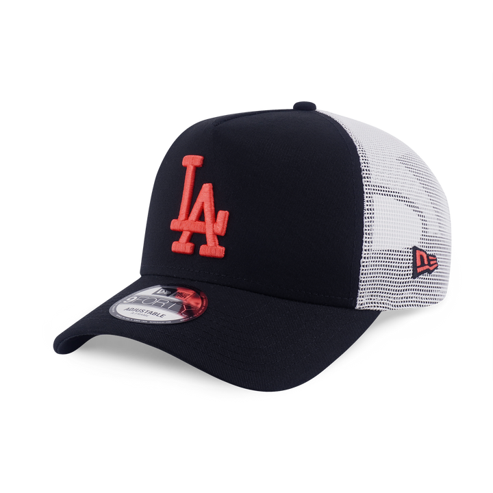 9FORTY A-Frame Trucker Los Angeles Dodgers Color Era Black Snapback