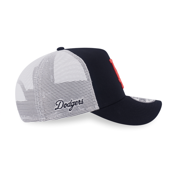 9FORTY A-Frame Trucker Los Angeles Dodgers Color Era Black Snapback