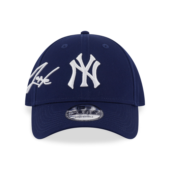 9FORTY New York Yankees Mix League Script Oceanside Blue Adjustable