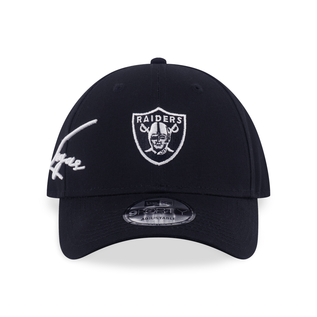 9FORTY Las Vegas Raiders Mix League Script Black Adjustable