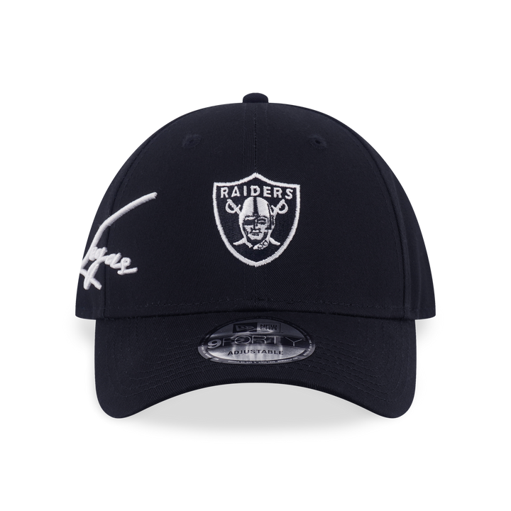 9FORTY Las Vegas Raiders Mix League Script Black Adjustable