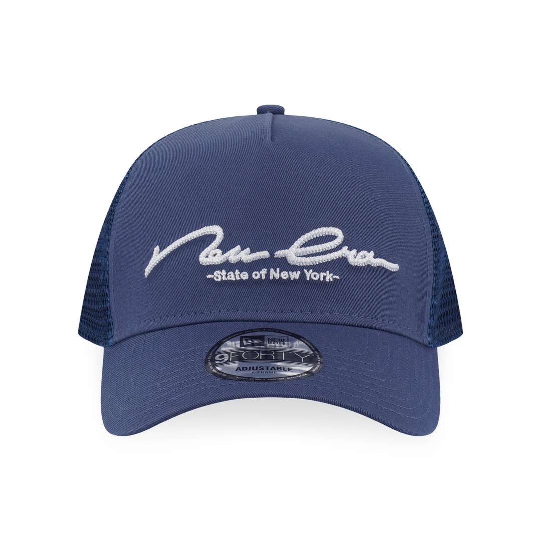 9FORTY A-Frame Trucker New Era Basic Muted Indigo Snapback