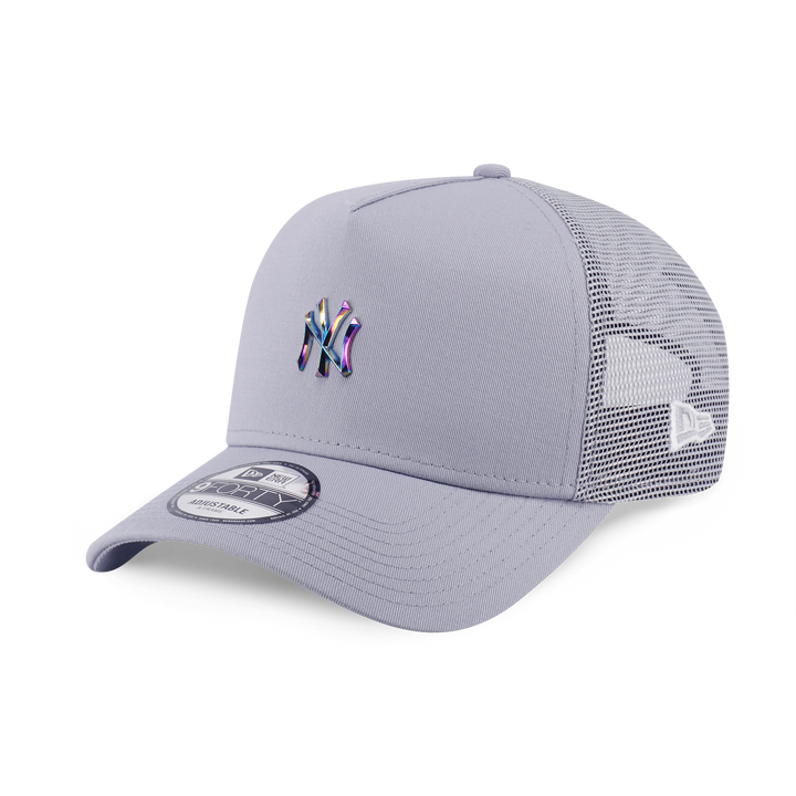 9FORTY A-Frame New York Yankees MLB Metal Badge Dolphin Gray Snapback