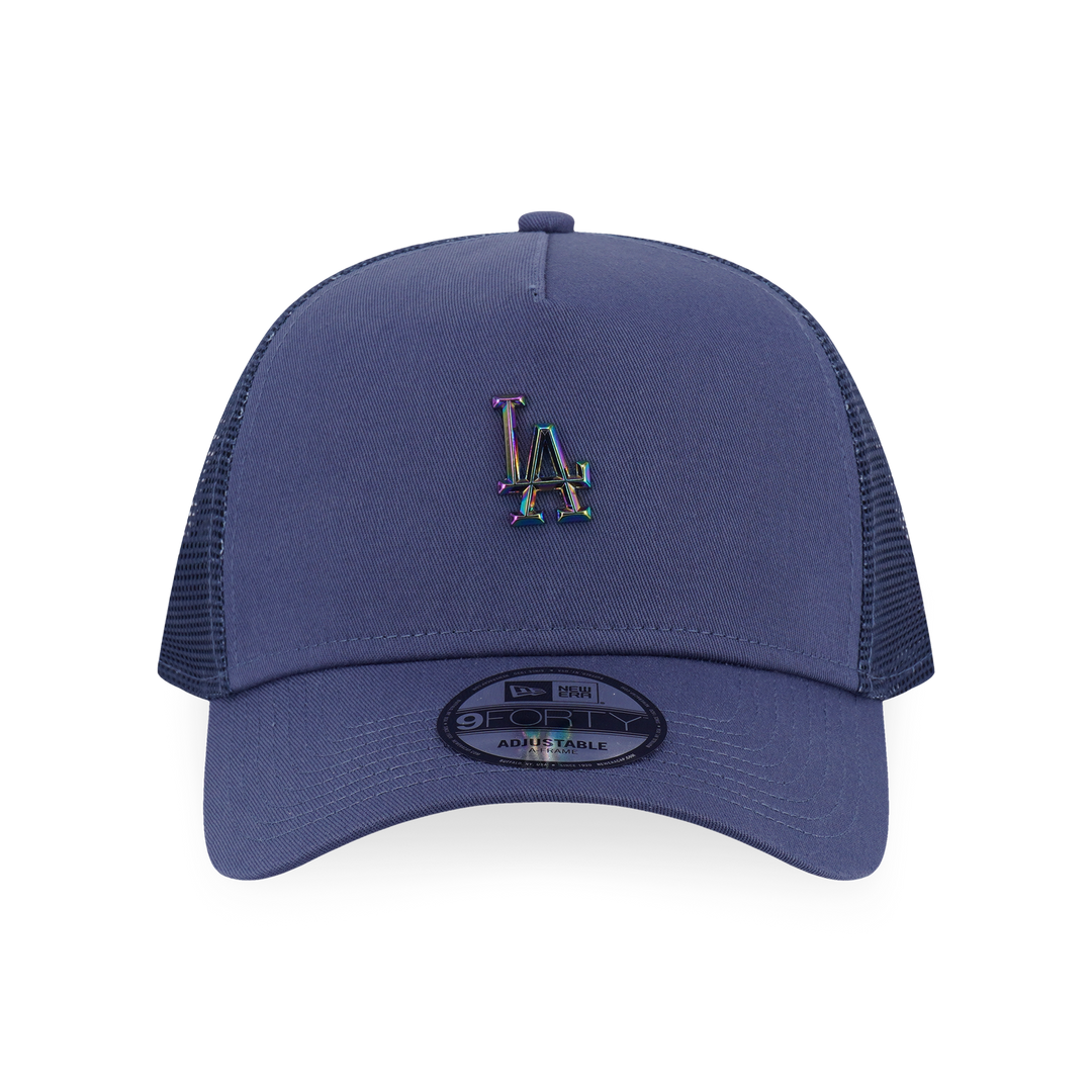 9FORTY A-Frame Trucker Los Angeles Dodgers MLB Metal Badge Muted Indigo Snapback