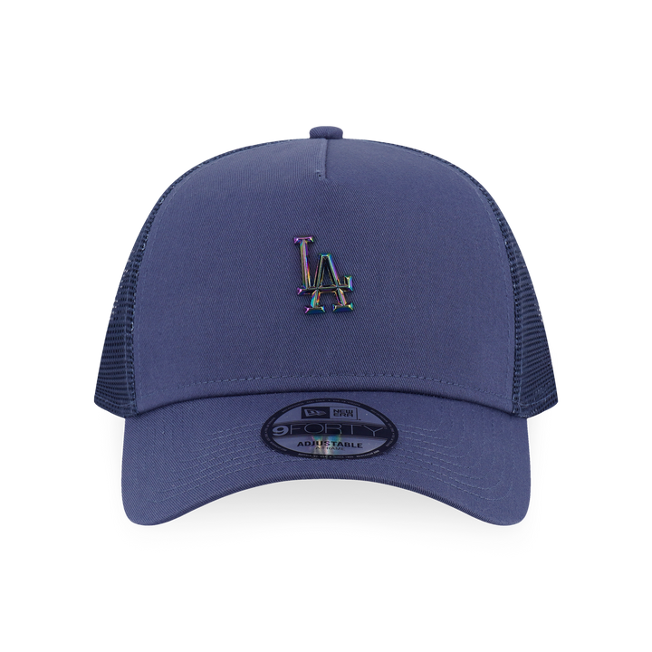 9FORTY A-Frame Trucker Los Angeles Dodgers MLB Metal Badge Muted Indigo Snapback
