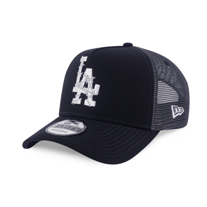 9FORTY A-Frame Trucker Los Angeles Dodgers Street Graphic Black Gray Snapback