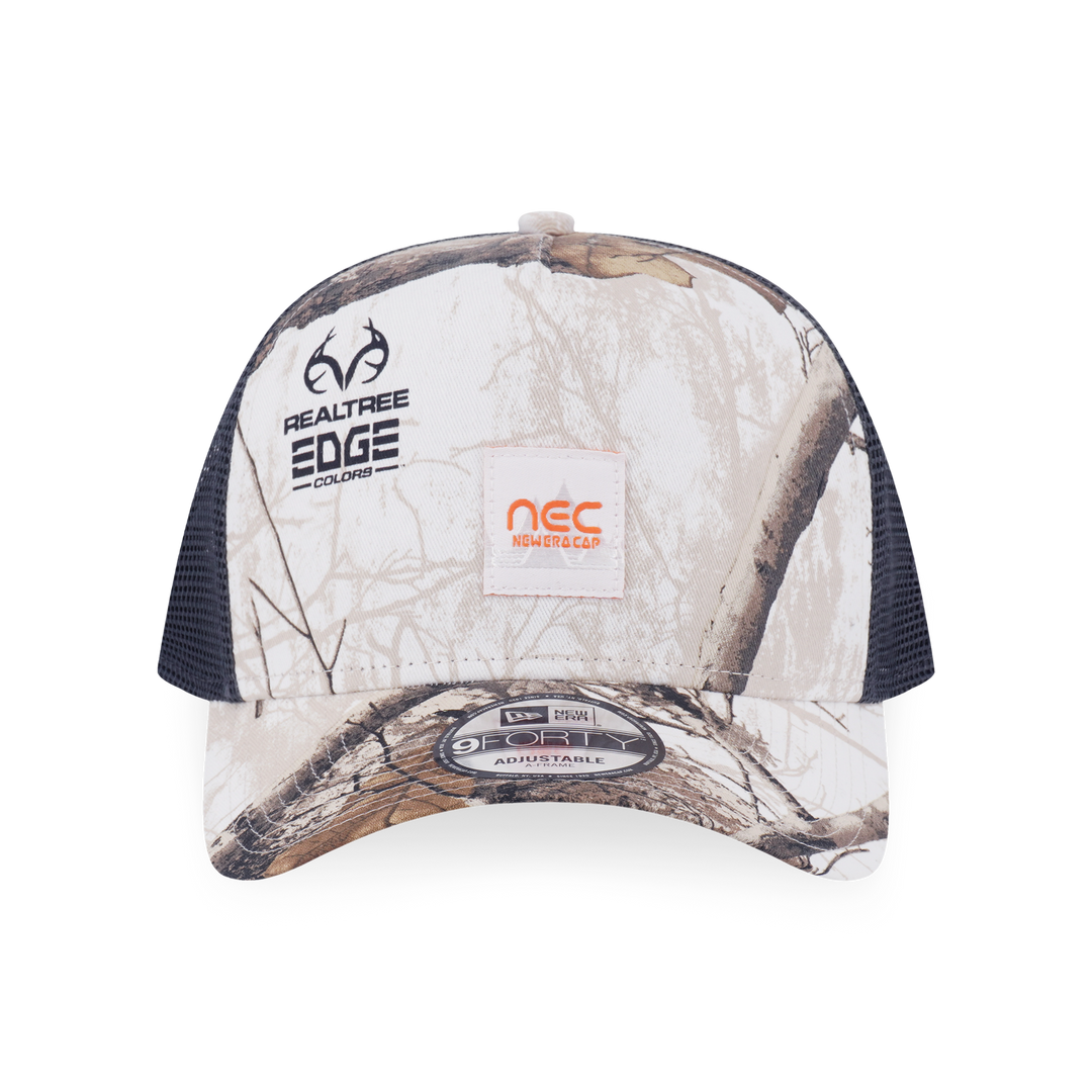 9FORTY A-Frame Trucker Earthy Skin Real Tree Snow Snapback