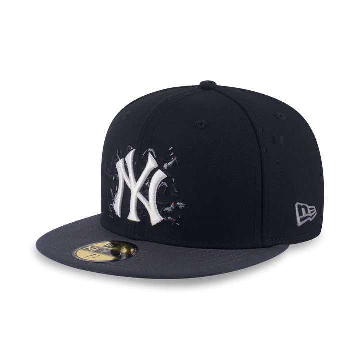 59FIFTY New York Yankees Cooperstown Crows 2-Tone Graphite Visor Black Fitted