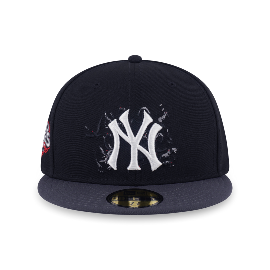 59FIFTY New York Yankees Cooperstown Crows 2-Tone Graphite Visor Black Fitted