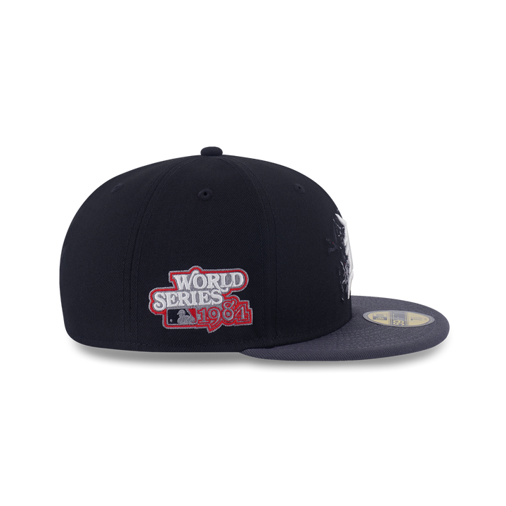 59FIFTY Detroit Tigers Cooperstown Crows  2-Tone Graphite Visor Black Fitted
