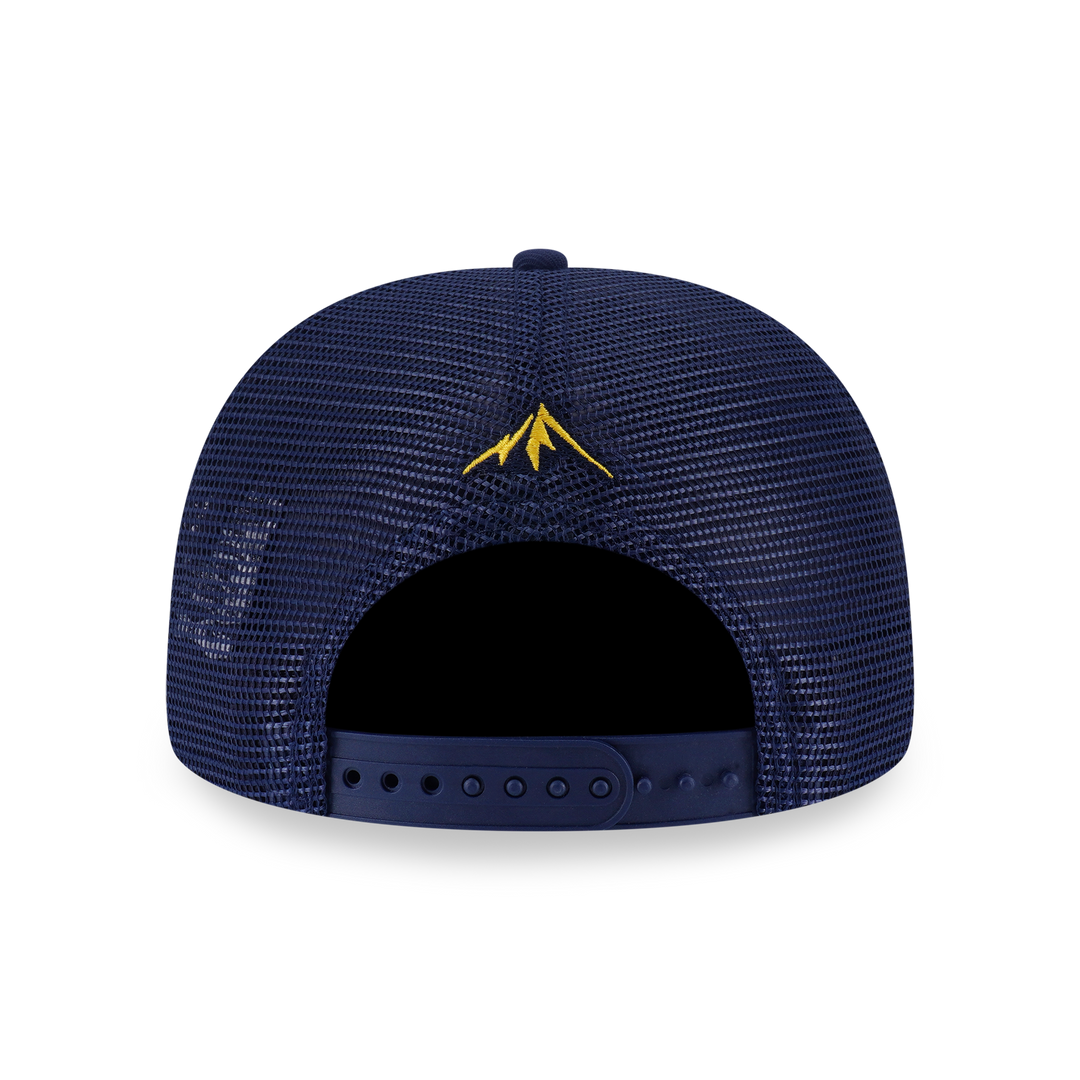 9FORTY A-Frame Trucker New Era Mountain Graphic Oceanside Blue Snapback