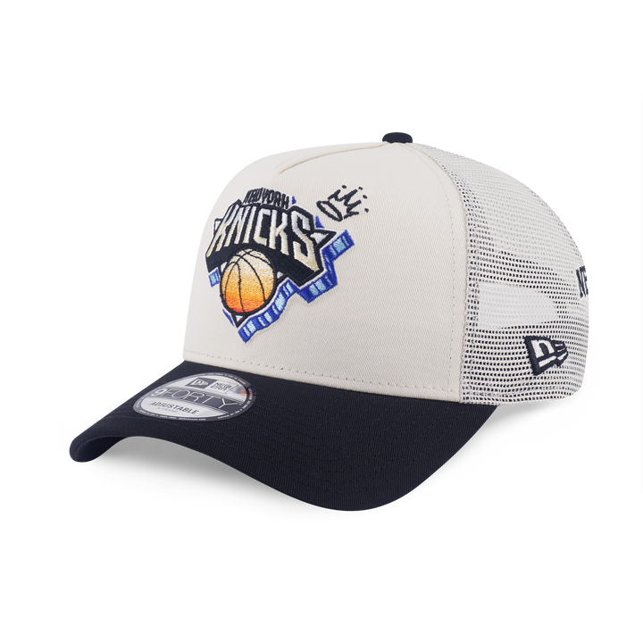 9FORTY A-Frame Trucker Boston Celtics League Mix Chrome White Snapback