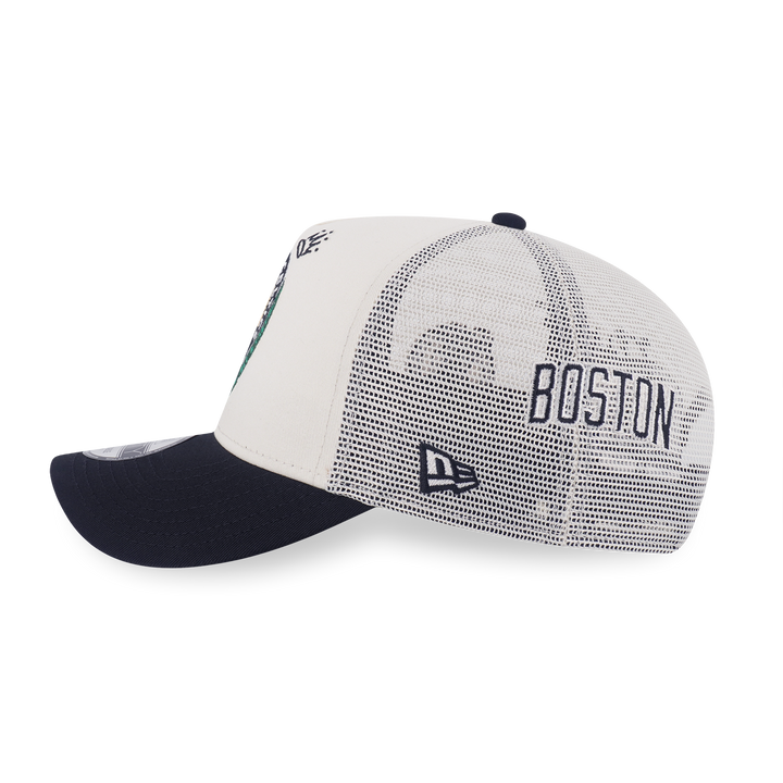 9FORTY A-Frame Trucker Boston Celtics League Mix Chrome White Snapback