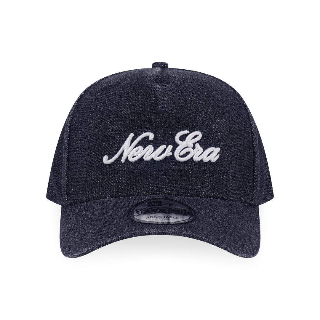 9FORTY A-Frame New Era Est. 1920 Indigo Black Denim Adjustable