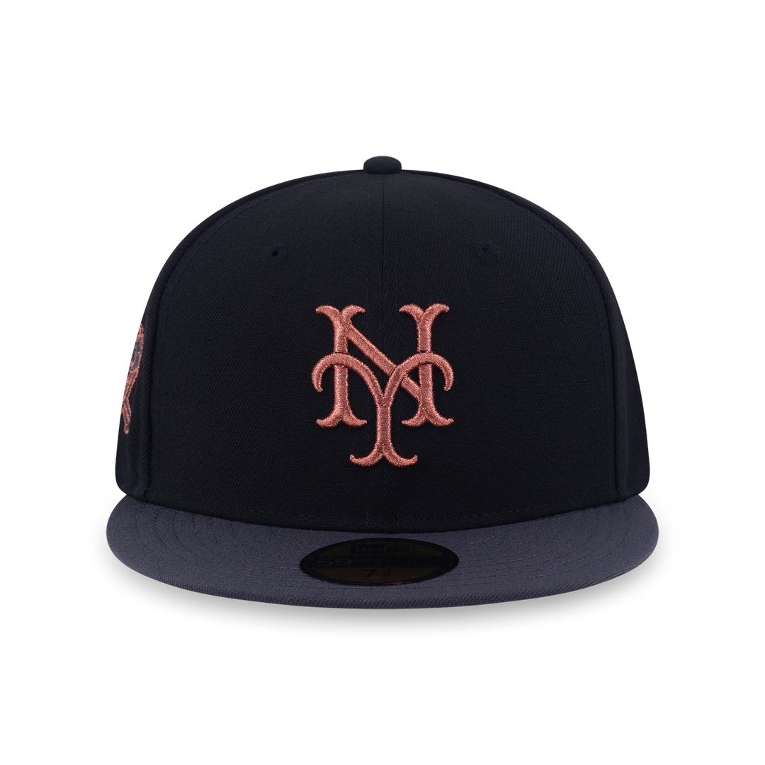 59Fifty New York Giant Cooperstown Metallic 2-Tone Graphite Visor Black Fitted