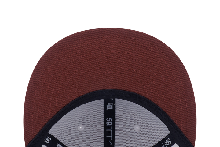 59FIFTY New York Yankees Forest 2-Tone Deep Auburn Brown Visor All-Over Print Fitted