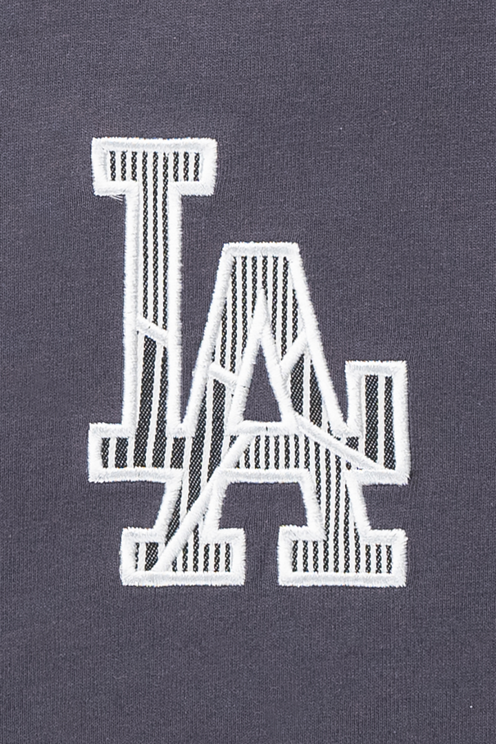 Women Los Angeles Dodgers Patchwork Graphite Short Sleeve T-Shirt