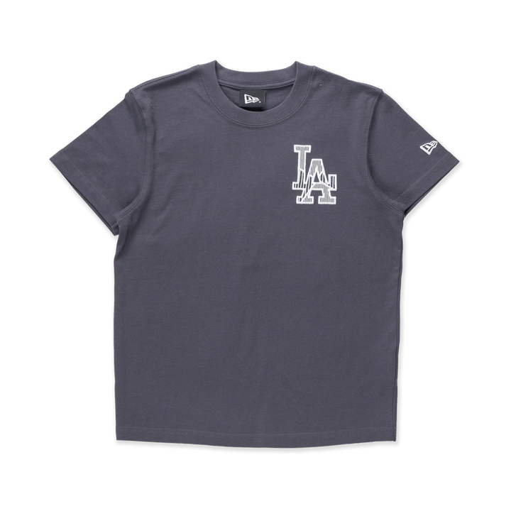 Women Los Angeles Dodgers Patchwork Graphite Short Sleeve T-Shirt