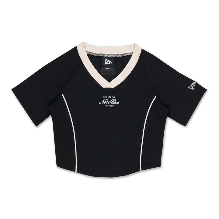 Women New Era Black Slim Fit Soccer Jersey